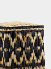 Fantasia Arte Wicker Black Pouffe