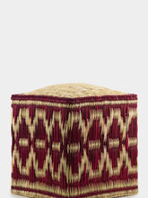 Fantasia Arte Wicker Red Pouffe