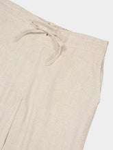 Spiritum Tulum Cream Palmeta Linen Long Formal Pants