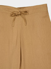 Spiritum Tulum Khaky Beige Palmeta Linen Long Formal Pants
