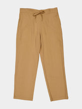 Spiritum Tulum Khaky Beige Palmeta Linen Long Formal Pants