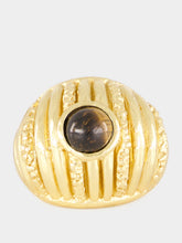Paola Sighinolfi Reef Gold-Plated Ring with Tiger