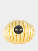 Paola Sighinolfi Reef Gold-Plated Ring with Black Onyx