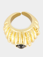 Paola Sighinolfi Reef Gold-Plated Ring with Black Onyx