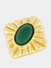 Paola Sighinolfi Sasa Gold-Plated Earrings with Green Stones