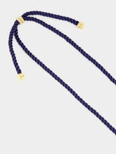 Paola Sighinolfi Sasa Blue Cord Necklace with Green Pendant