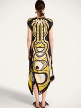 La DoubleJ Sanctuary Placée Gold Silk Voile Scarf Dress