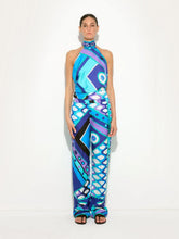 Pucci Turquoise and Blue Vivara Foulard Top