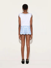 Pucci Pale Blue Angoli Print Scallop Shorts