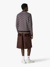 Casablanca Dark Brown Knit Logo Long Sleeve Polo Shirt