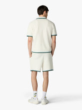Casablanca White Bouclé Short Sleeve Polo Shirt