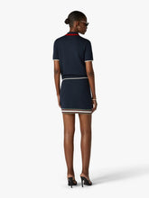 Casablanca Navy Merino Short Sleeve Polo Shirt