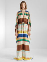 Fendi Multicolour Venetian Stripes Silk Jumpsuit