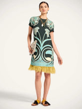La DoubleJ Blooming Tulip Placée Dark Green Mini Swing Dress