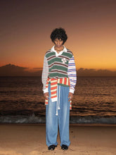 Commas Denim Blue Cotton Hemp Trousers