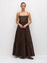 Matteau Chocolate Tiered Low Back Sundress