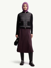 Moncler Black Wool Padded Zip-Up Cardigan