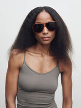 Emmanuelle Khanh Brown Roma Aviator Sunglasses