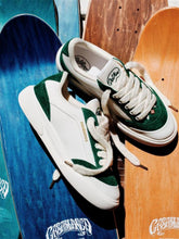 Casablanca White and Green Del Mar Leather Sneakers