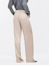 Tom Ford Desert Taupe Silk Satin Double Pleat Pants