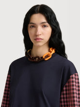 Marni Orange and Brown Resin Chain Necklace