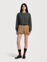 Marni Biscuit Brown Wool Shorts with Exposed Lining
