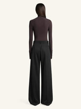 Courrèges Black Tailored Wool Pleated Pants