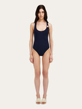 Ferragamo Navy Gancini One-Piece Swimsuit