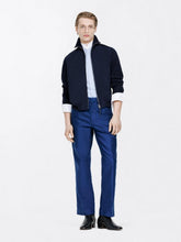 Tom Ford Navy Suede Front Merino Jacket