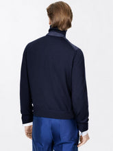 Tom Ford Navy Suede Front Merino Jacket
