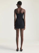 Givenchy Black Sliced Crepe Cady Mini Dress