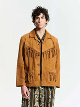 Baziszt Brown Suede Vestige Fringe Jacket