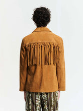 Baziszt Brown Suede Vestige Fringe Jacket