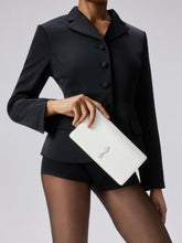 Christian Louboutin White Bettina Patent Leather Clutch