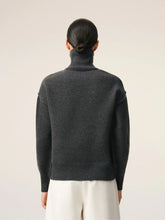 Ami Paris Heather Grey Ami De Coeur Wool Turtleneck