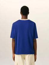 Ami Paris Royal Blue Printed Cotton T-Shirt
