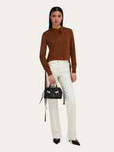 Ferragamo Black Mini Hug Laser-Cut Handbag