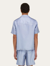 Ferragamo Light Denim Silk Monogram Shirt