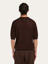 Ferragamo Espresso Brown Knitted Polo Shirt