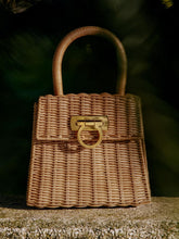 Ferragamo Natural Small Wicker Iconic Top Handle