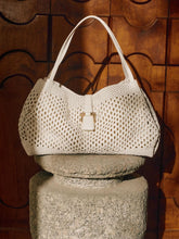 Ferragamo Mascarpone Mia Large Woven Leather Tote Bag