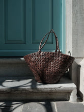 Dragon Diffusion Egola Dark Brown Woven Shoulder Bag