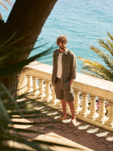 120% Lino Military Green Linen Jacket with Pockets