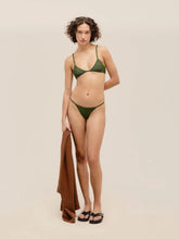 Haight Olive Green Ribbed Lari Bikini Bottoms