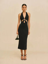 Cult Gaia Black Vinna Knit Midi Dress