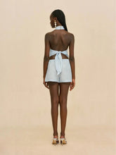 Cult Gaia Coastal Bina Linen Blend Halter Top