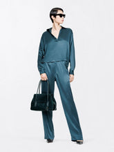 Tom Ford Teal Peach-Feel Silk Satin Polo