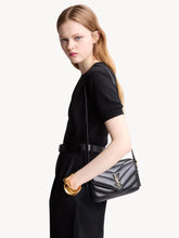 Saint Laurent Black Loulou Toy Matelassé Lambskin Crossbody Bag