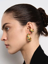 FENOMENA Gold Havana Glow Hoop Earrings