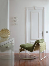 Honoré Khaki Campo Corduroy Armchair with Glazed Beige Frame